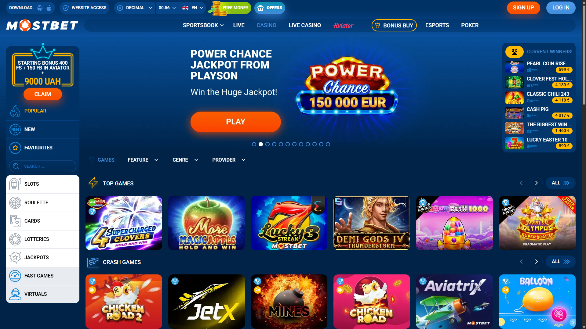 Mostbet official website