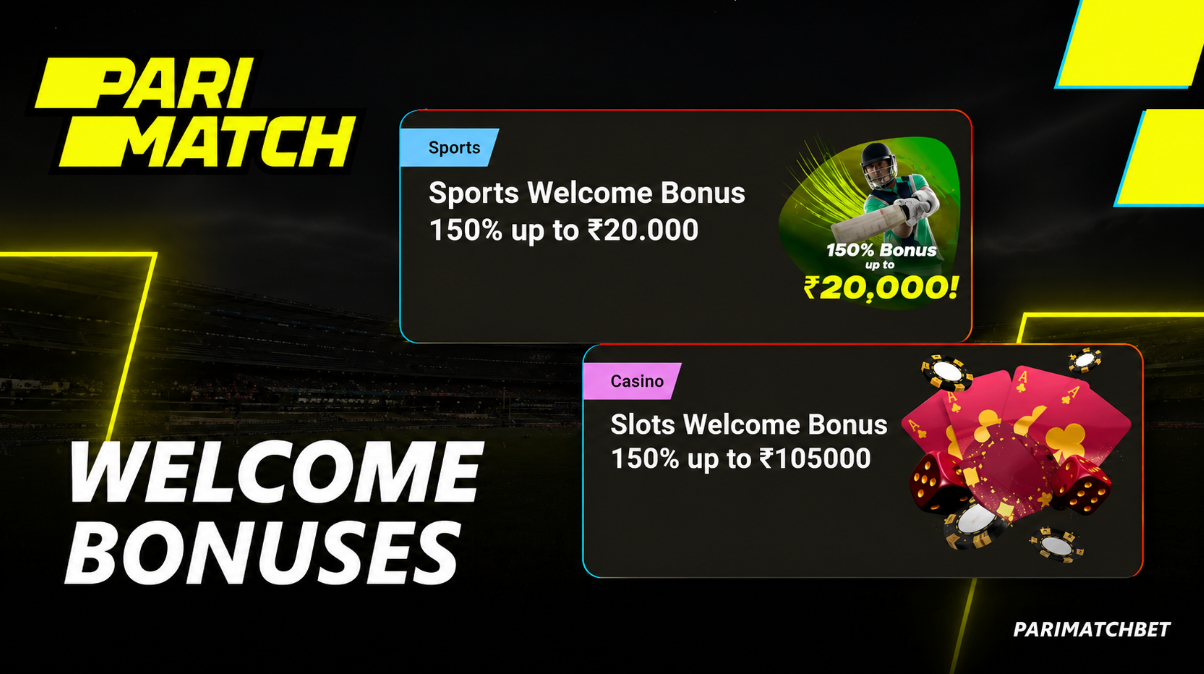 PariMatch welcome bonus screen