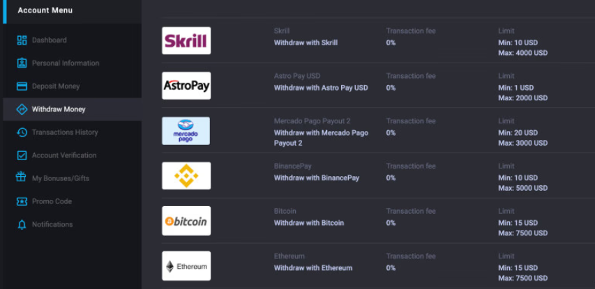 Crypto casino payments