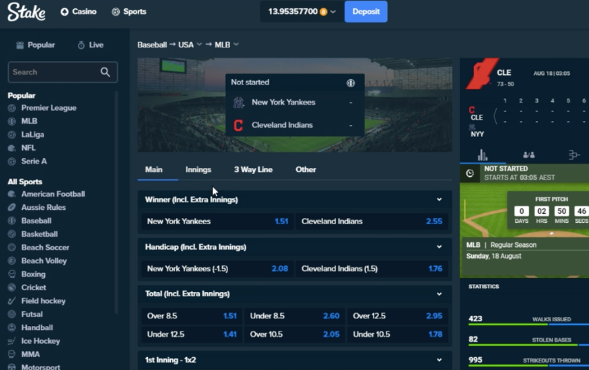 Live sports betting