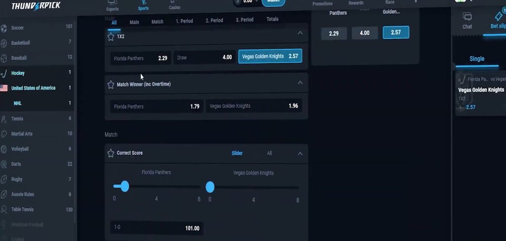 Live esports betting