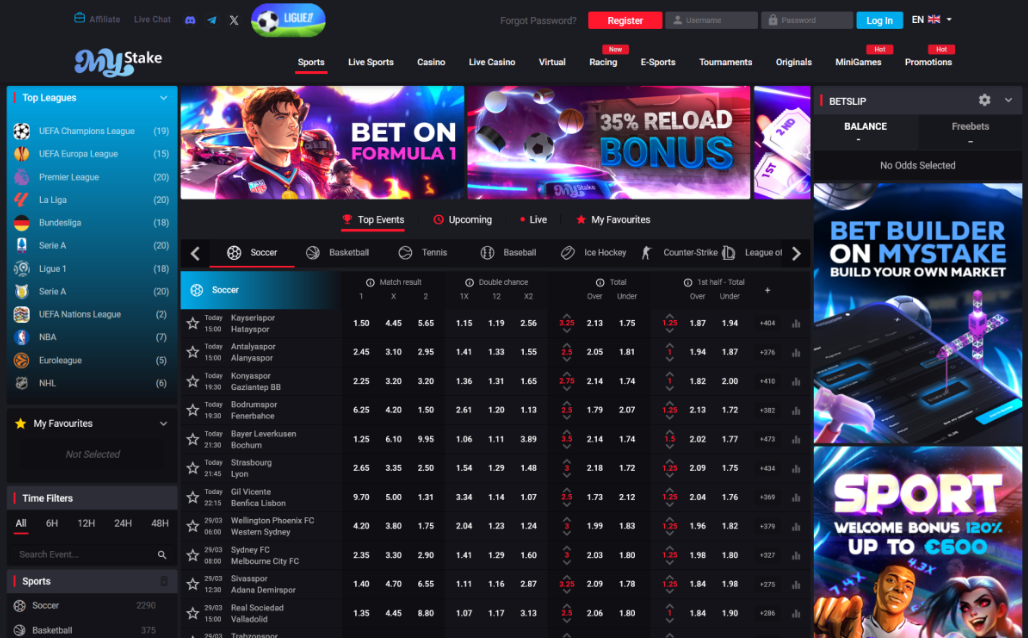 Sports betting interface