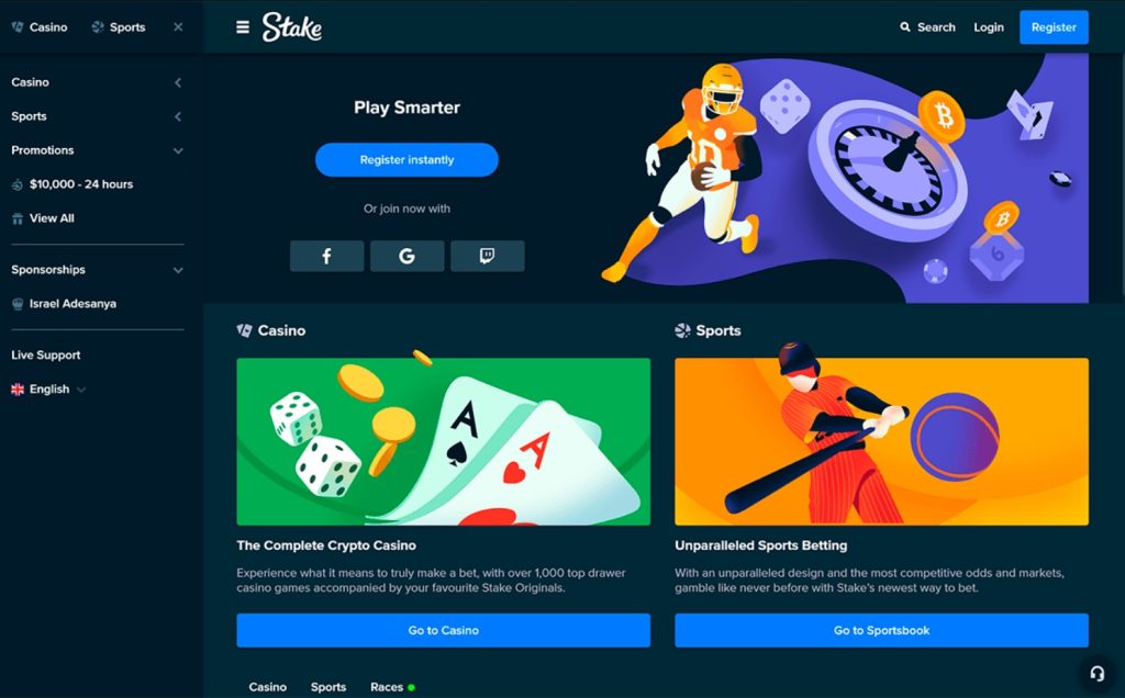Stake sportsbook interface